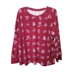 Harry Potter Wizarding World Women's Plush Sleepwear Pajama Top Size XL (16/18)